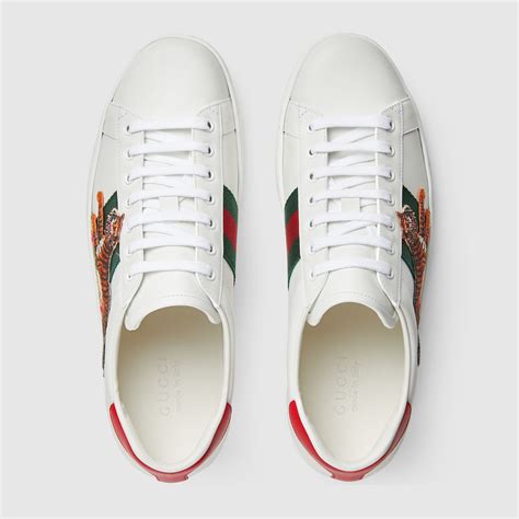 gucci new ace white sneakers|Gucci ace tiger sneakers.